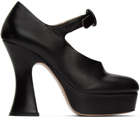 miu miu black platform heels